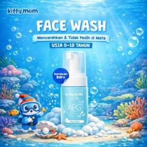kitty mom face wash 100ml/sabun cuci muka anak