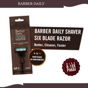 barber daily shaver six blade razor/alat pencukur