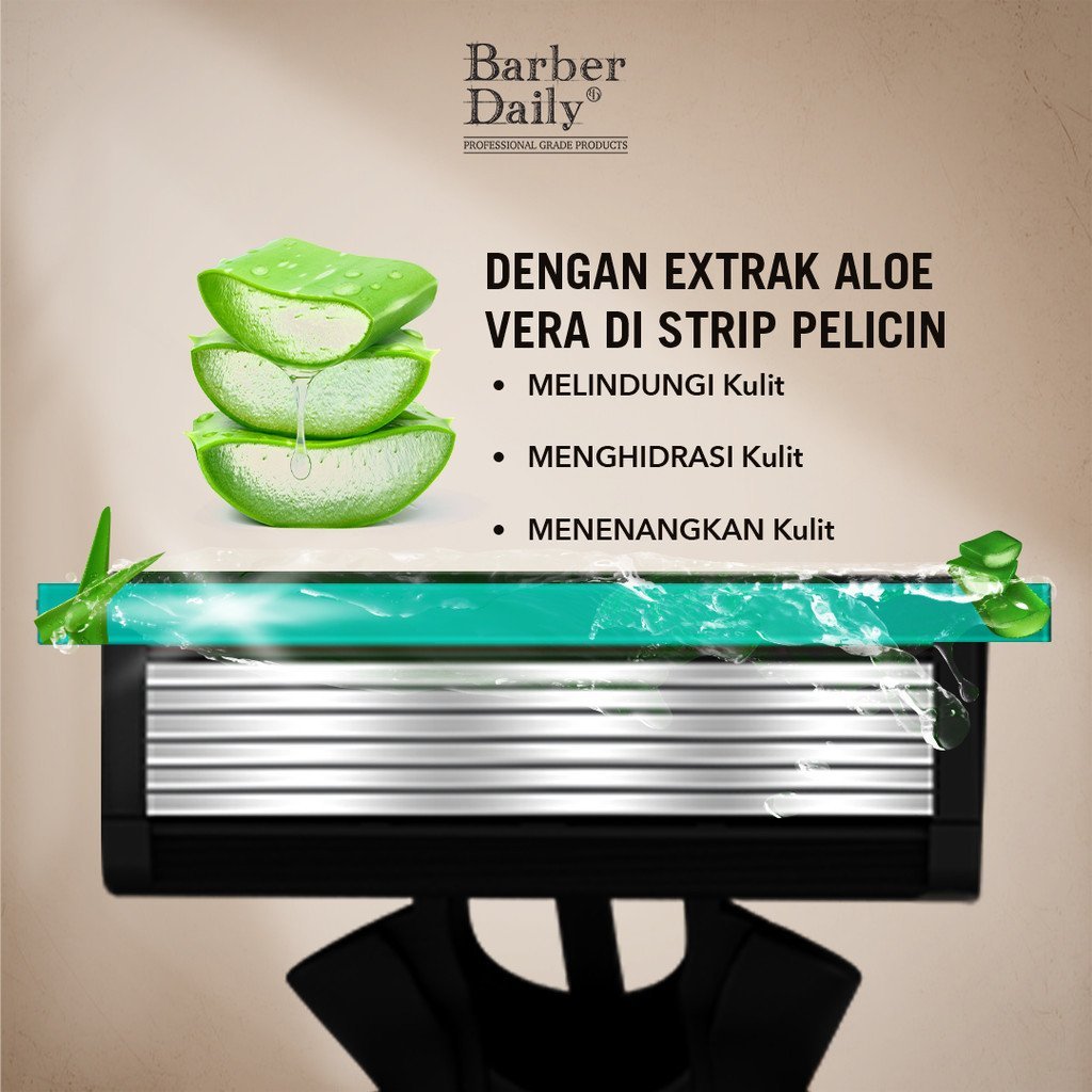 barber daily shaver six blade razor/alat pencukur barber daily shaver six blade razor/alat pencukur