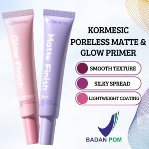 kormesic poreless matte primer and glow bright primer 30g/alas make up