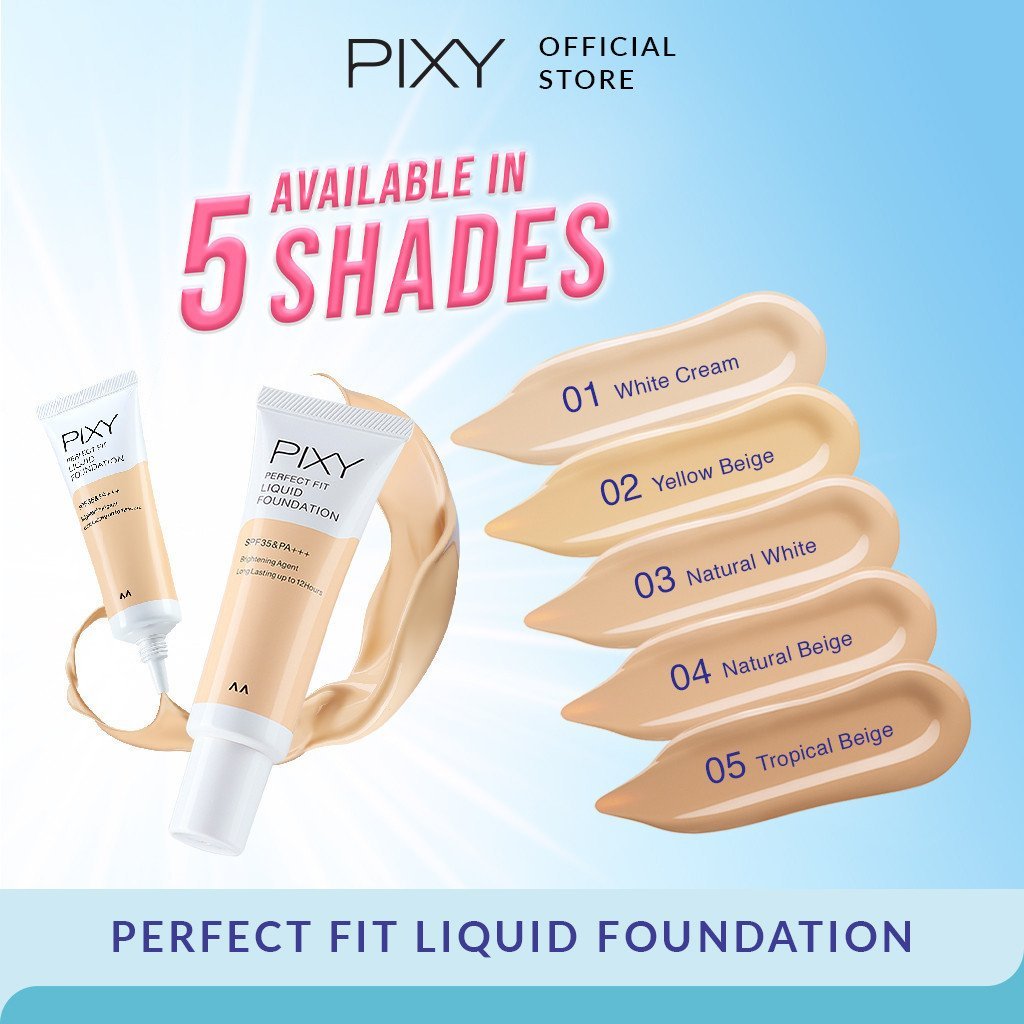 pixy perfect fit liquid foundation spf 30 pa+++ 20ml/alas bedak