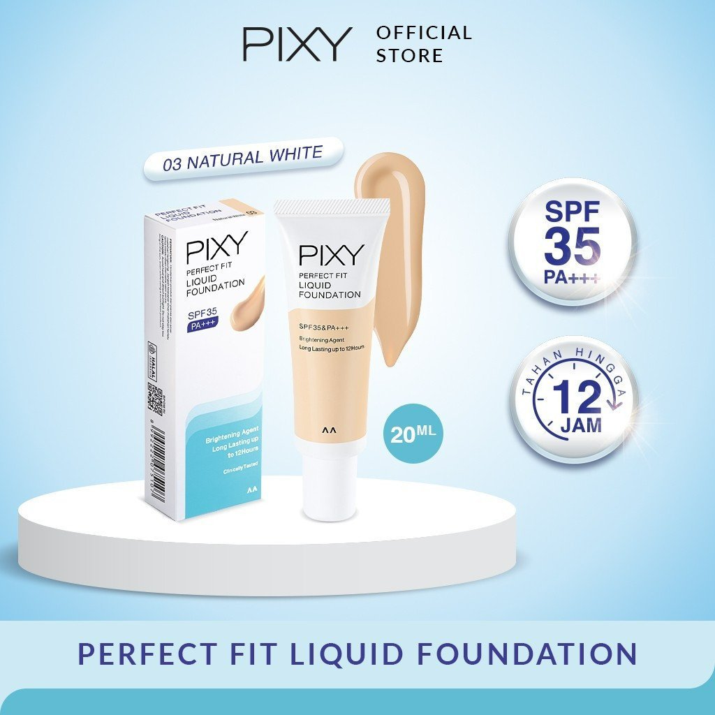 pixy perfect fit liquid foundation spf 30 pa+++ 20ml/alas bedak