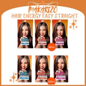 makarizo hair energy easy straight 80ml and 120ml/pelurus rambut
