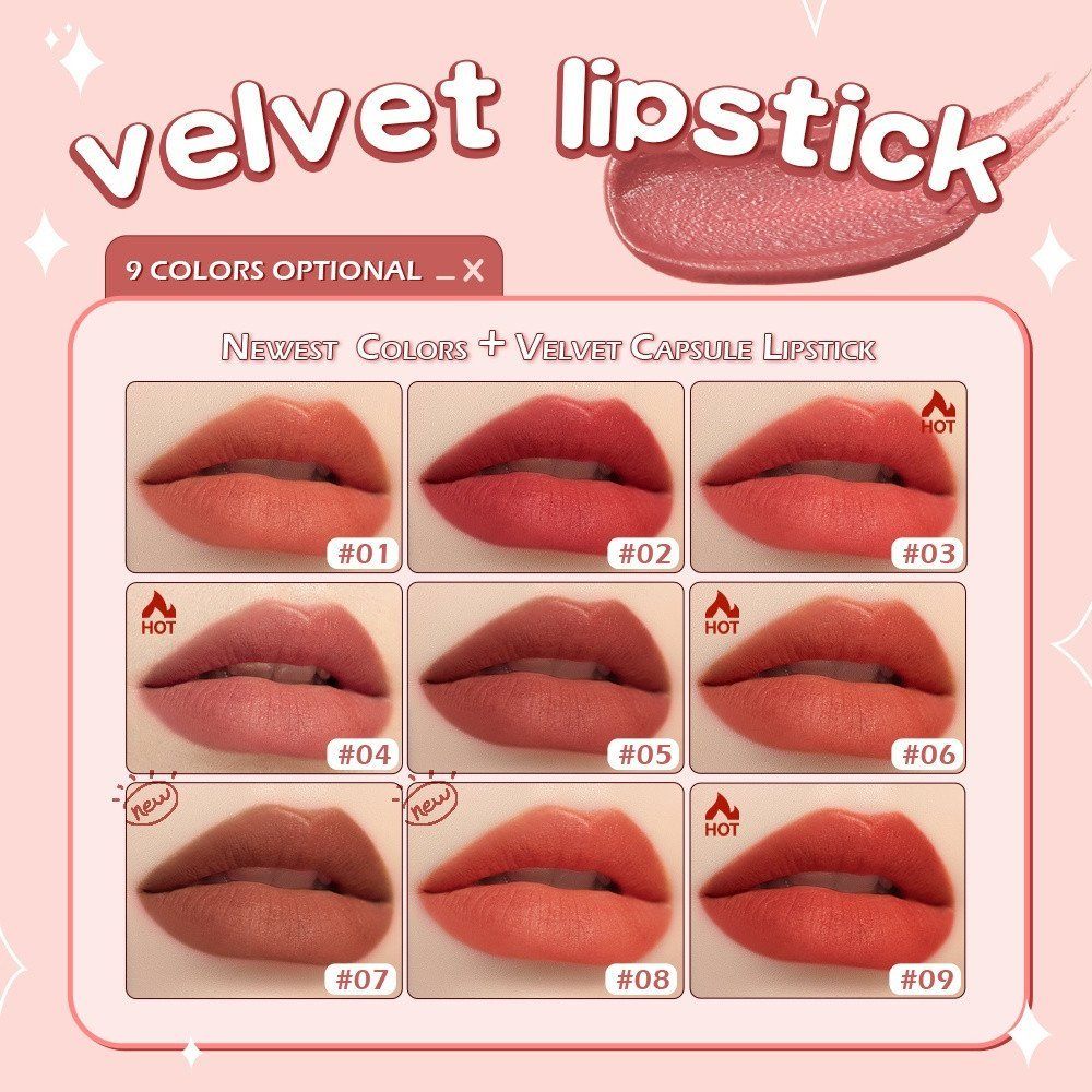 saniye velvet lipstick matte capsule 2.5g saniye velvet lipstick matte capsule 2.5g