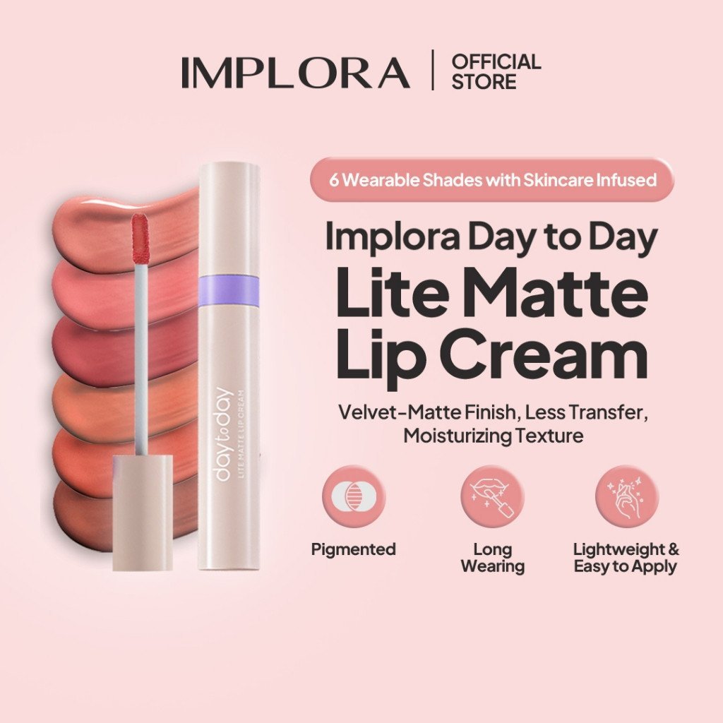 implora day to day lite matte lip cream/lipstick implora day to day lite matte lip cream/lipstick