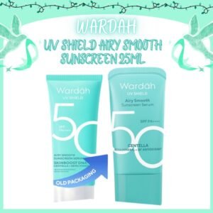 wardah uv shield airy smooth sunscreen serum spf 50 pa++++ 25ml