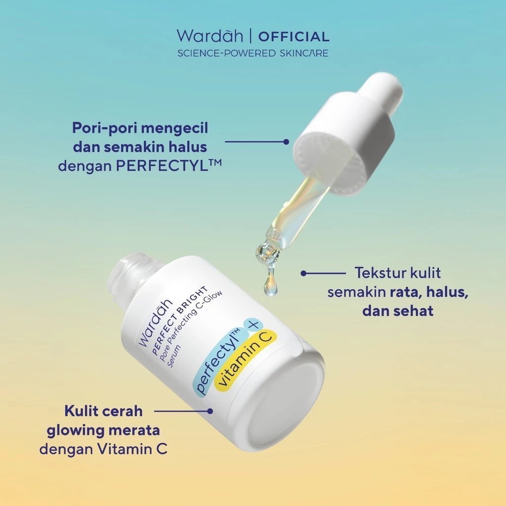 wardah perfect bright perfectyl vitamin c pore perfecting c glow serum 15ml / serum wajah wardah perfect bright perfectyl vitamin c pore perfecting c glow serum 15ml / serum wajah