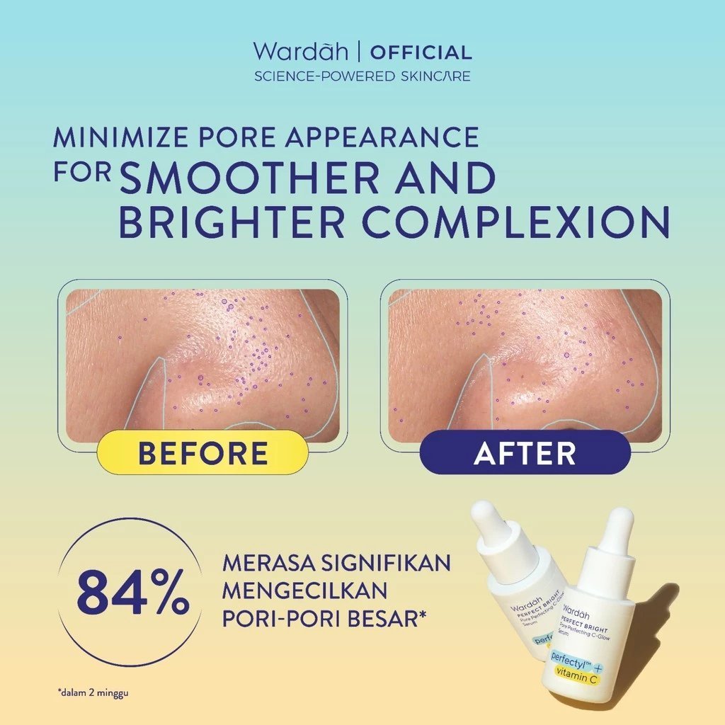wardah perfect bright perfectyl vitamin c pore perfecting c glow serum 15ml / serum wajah wardah perfect bright perfectyl vitamin c pore perfecting c glow serum 15ml / serum wajah
