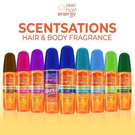 makarizo hair energy scentsations hair fragrance 30ml and 100ml/parfum rambut