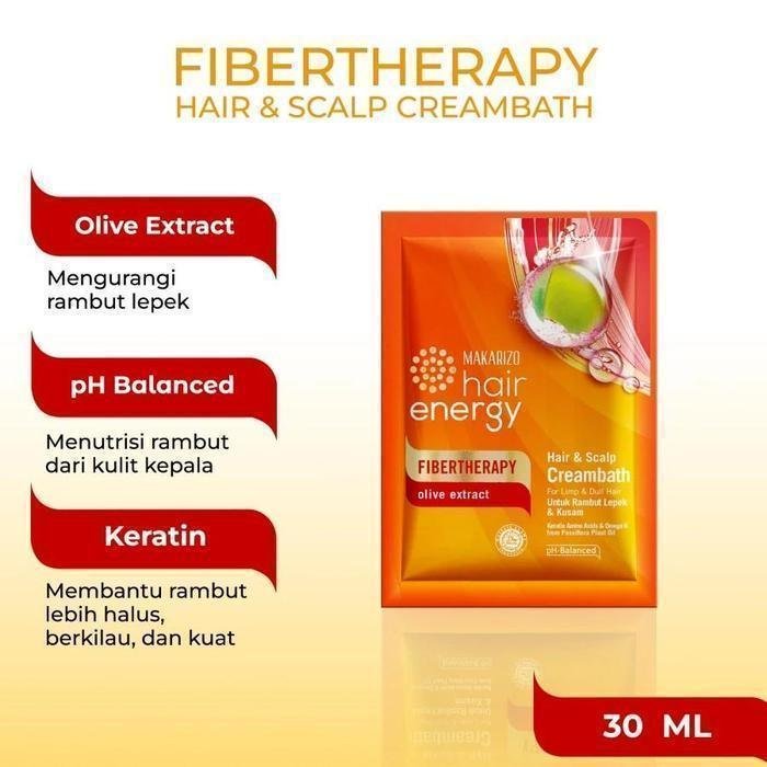makarizo hair energy fibertherapy hair and scalp creambath 60gr/perawatan rambut makarizo hair energy fibertherapy hair and scalp creambath 60gr/perawatan rambut
