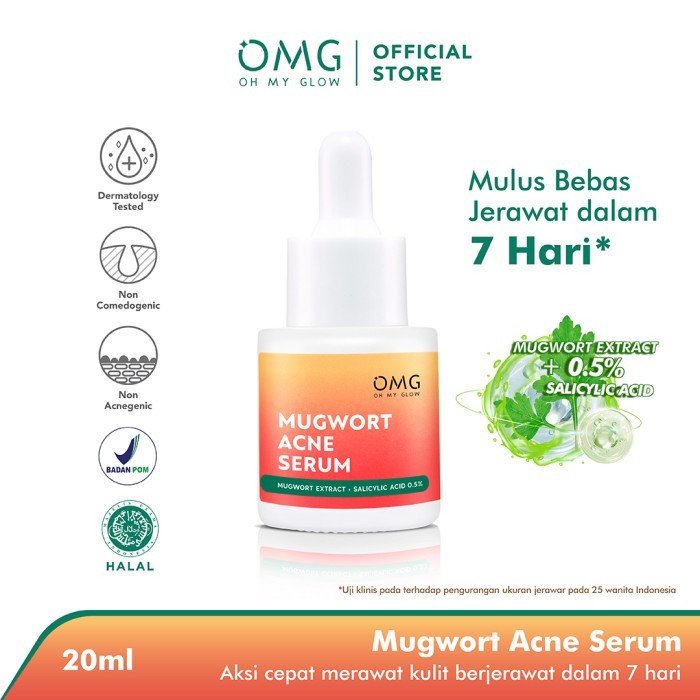 omg oh my glow peach glowing serum & mugwort acne serum 20ml / serum wajah omg oh my glow peach glowing serum & mugwort acne serum 20ml / serum wajah