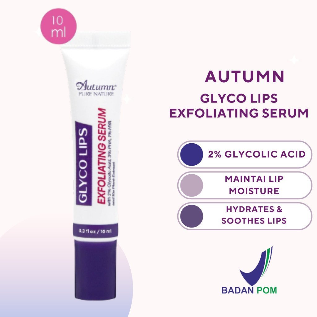 autumn glyco lips exfoliating serum 10ml/serum eksfoliasi bibir