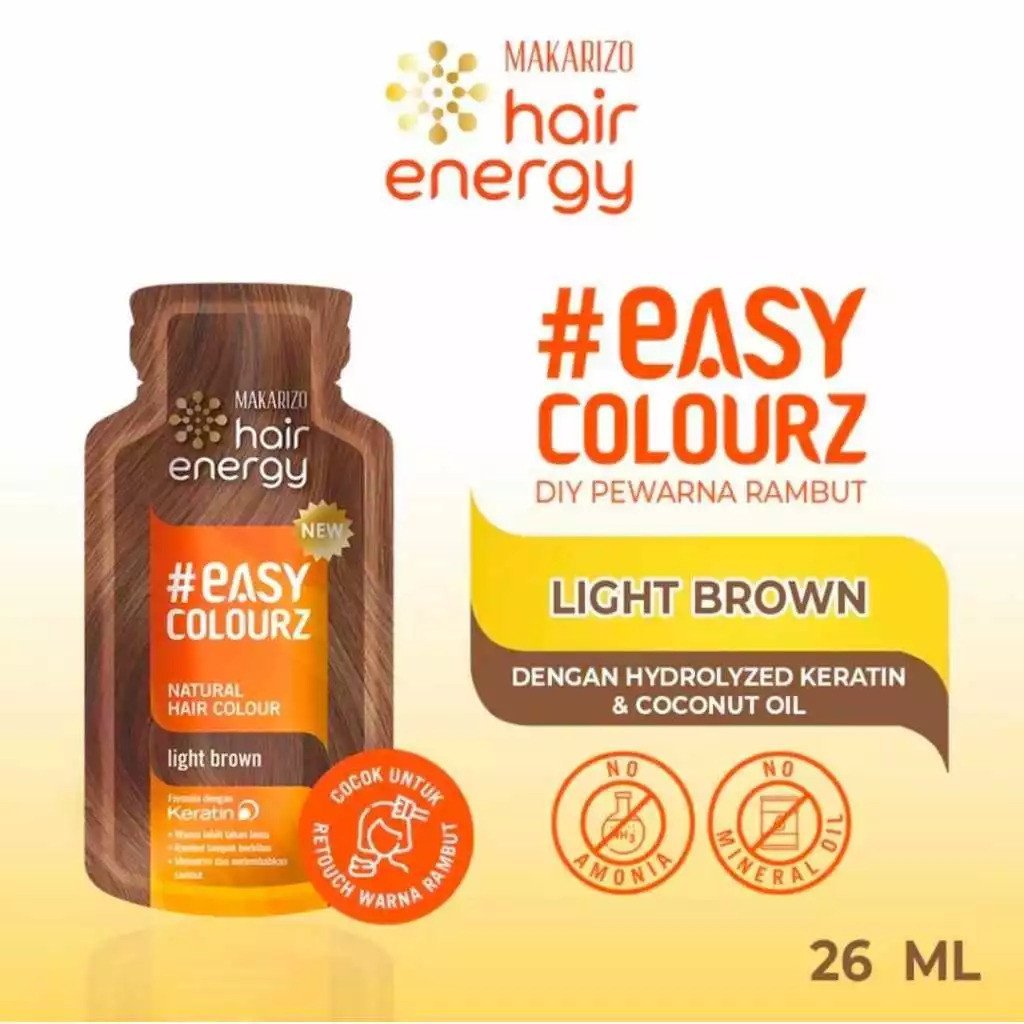 makarizo easy colourz natural hair color sachet 26ml/pewarna rambut makarizo easy colourz natural hair color sachet 26ml/pewarna rambut