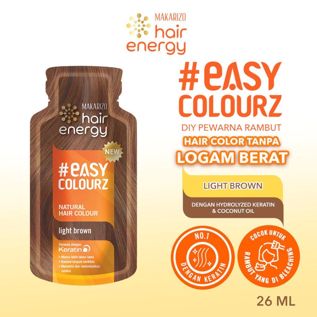 makarizo easy colourz natural hair color sachet 26ml/pewarna rambut makarizo easy colourz natural hair color sachet 26ml/pewarna rambut