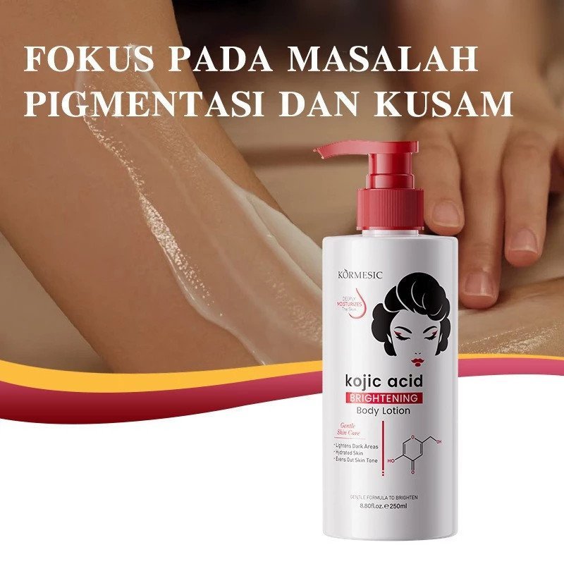 kormesic kojic acid brightening body lotion 250ml/losion tubuh kormesic kojic acid brightening body lotion 250ml/losion tubuh