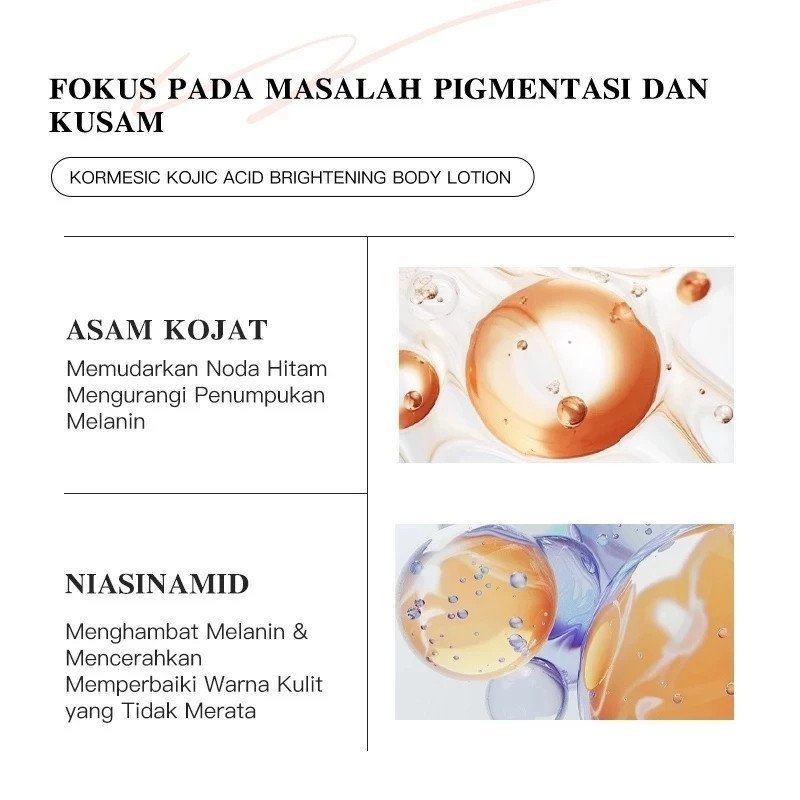 kormesic kojic acid brightening body lotion 250ml/losion tubuh kormesic kojic acid brightening body lotion 250ml/losion tubuh