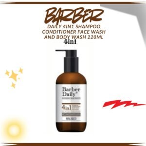 barber daily 4in1 shampoo conditioner face wash and body wash 220ml