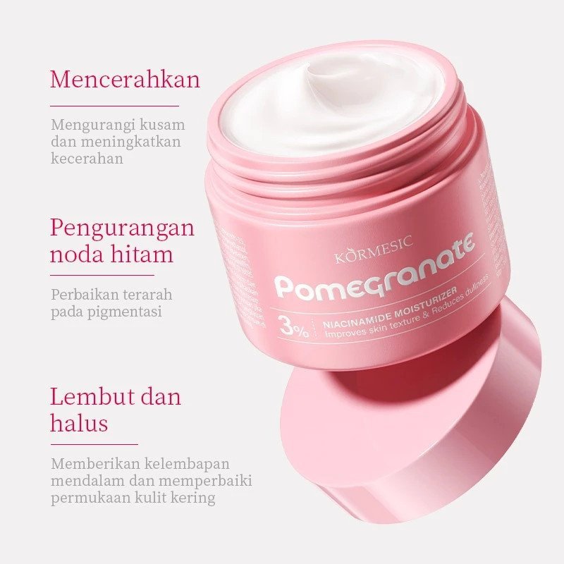 kormesic pomegranate niacinamide 3% moisturizer cream 50g/cream wajah