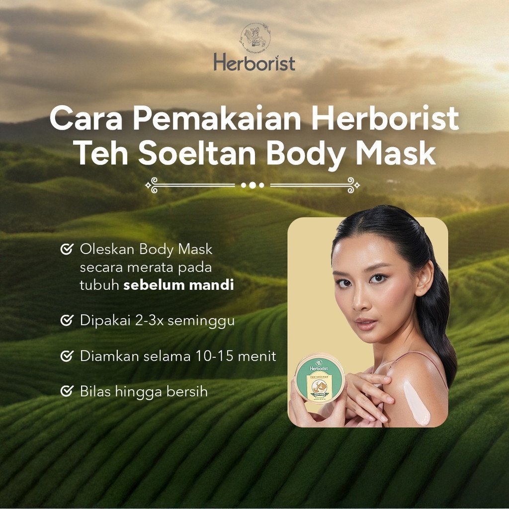 herborist teh soeltan body mask 100g/masker tubuh herborist teh soeltan body mask 100g/masker tubuh
