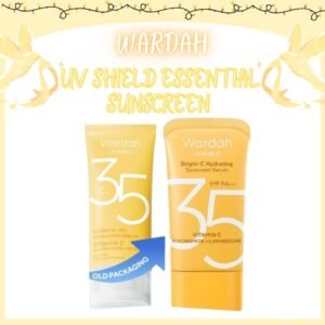 wardah uv shield essential sunscreen gel spf 35 pa +++ 40 ml