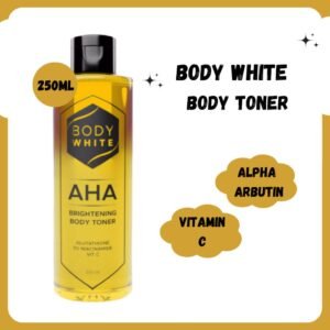 body white aha brightening body toner 250ml
