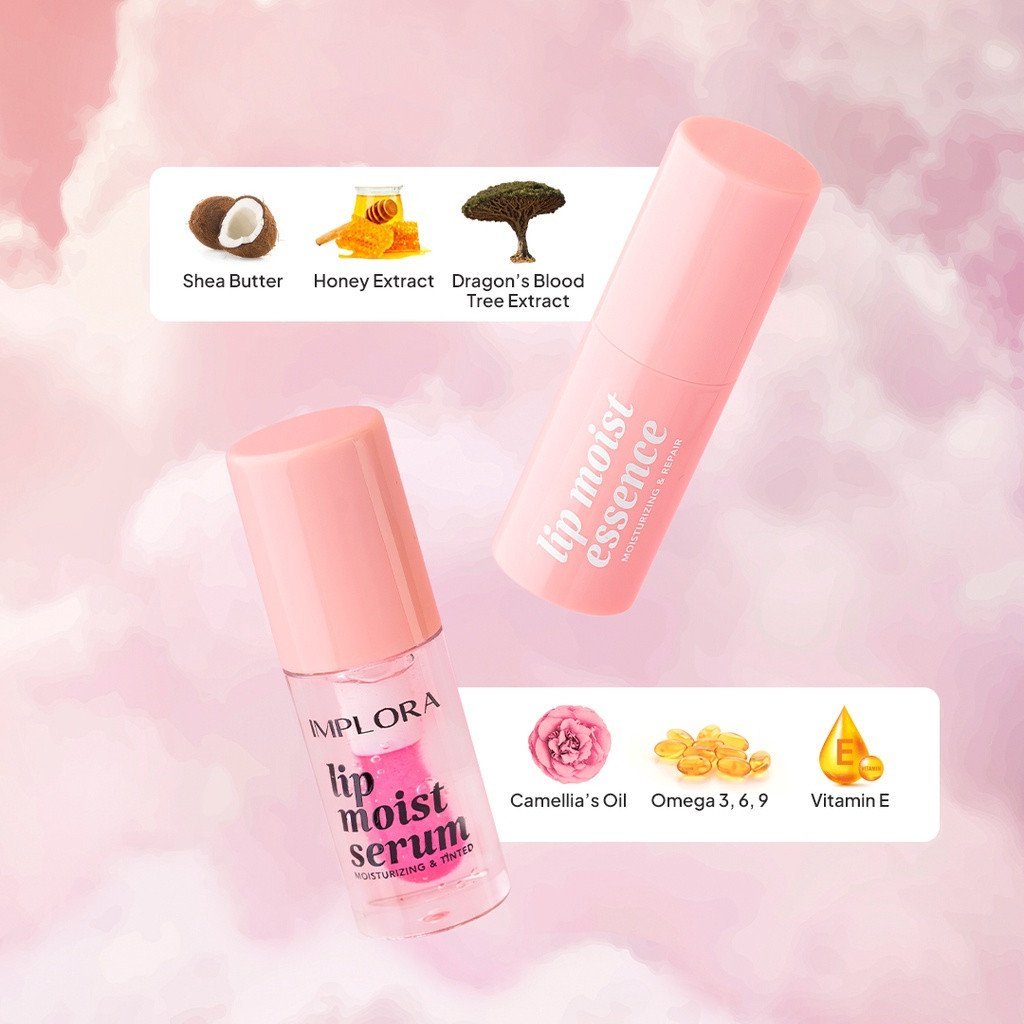 implora lip moist essence & lip moist serum/serum bibir/pelembab bibir implora lip moist essence & lip moist serum/serum bibir/pelembab bibir