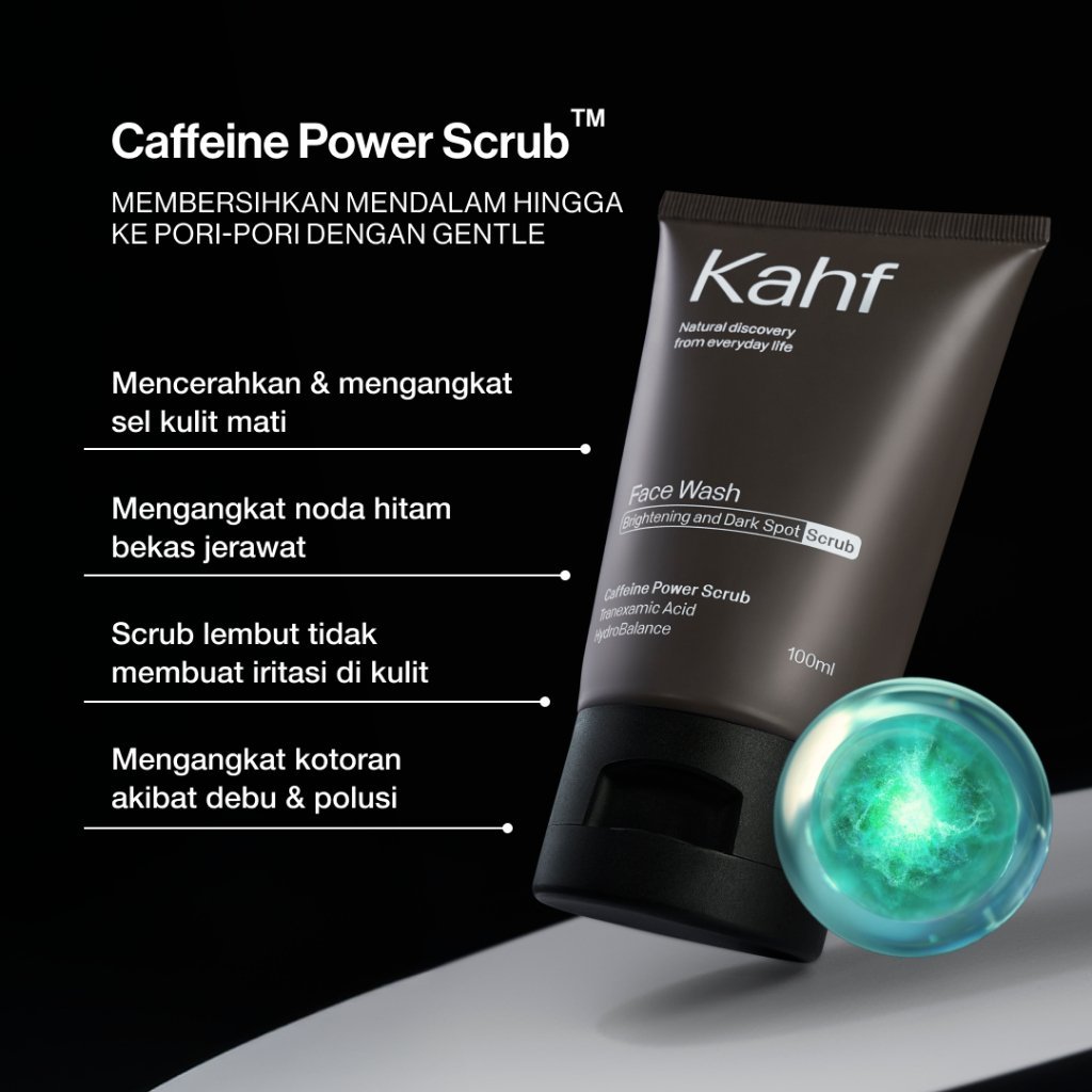 kahf brightening and dark spot scrub face wash 100ml