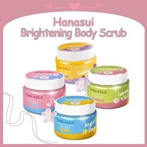 hanasui brightening body scrub 200g/lulur badan
