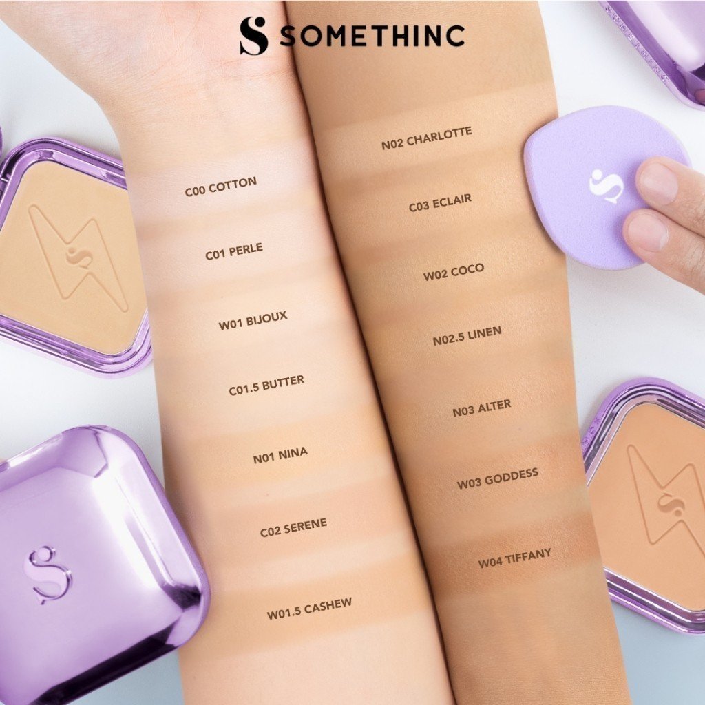 somethinc copy paste coverblur powder foundation 12g/bedak padat somethinc copy paste coverblur powder foundation 12g/bedak padat
