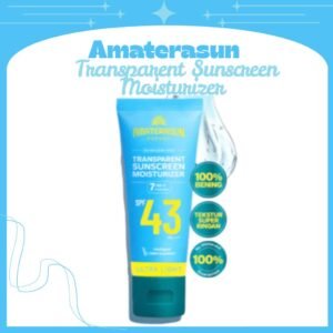 amaterasun transparent sunscreen moisturizer spf 43 pa+++ 50g/tabir surya