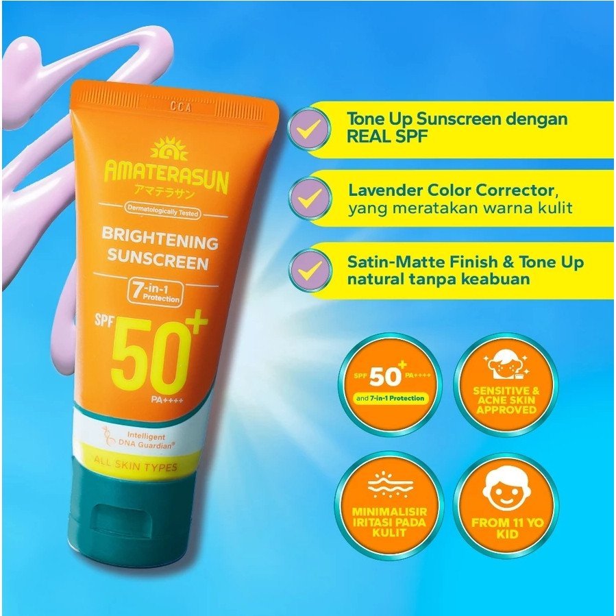 amaterasun brightening sunscreen spf 50+ pa++++ 40g/tabir surya amaterasun brightening sunscreen spf 50+ pa++++ 40g/tabir surya
