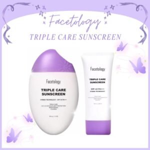 facetology triple care sunscreen spf 40 pa+++ 40ml and 100ml/tabir surya