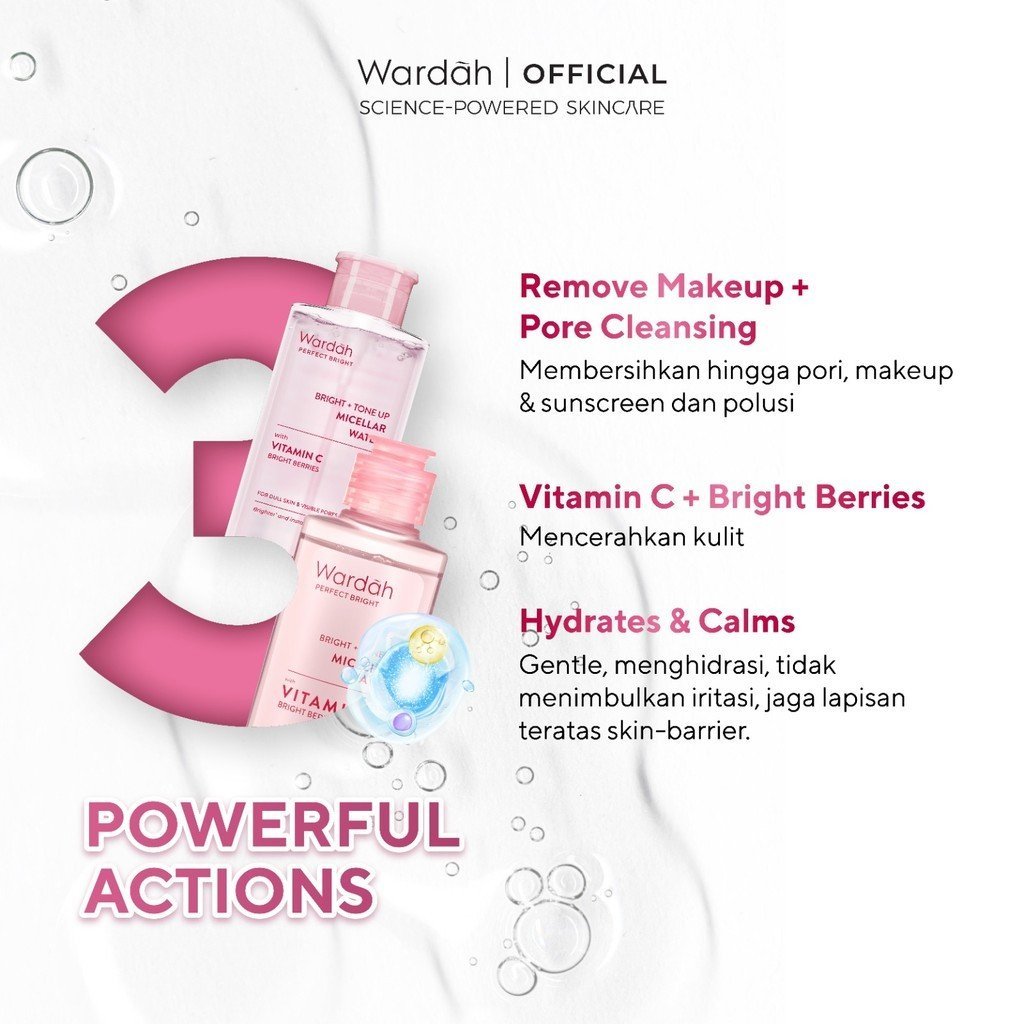 wardah perfect bright tone up micellar water 100ml wardah perfect bright tone up micellar water 100ml