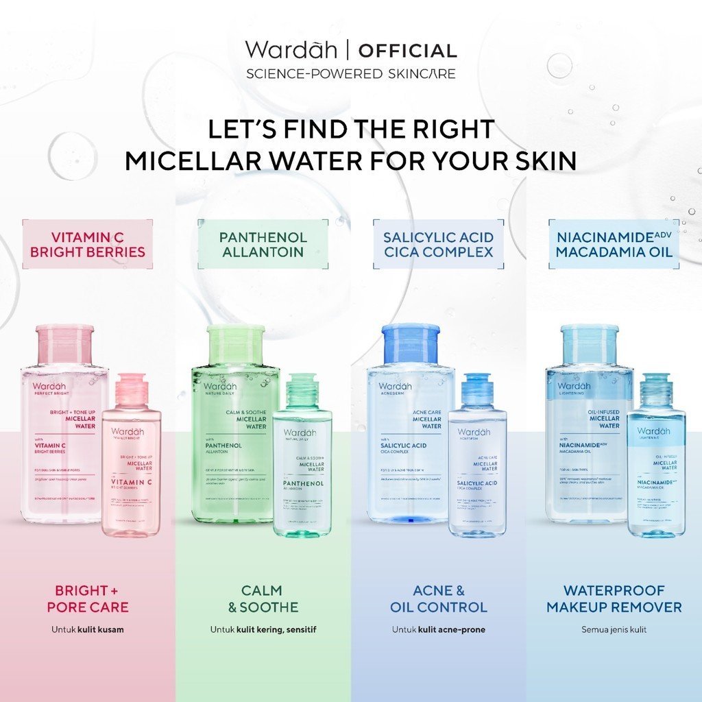 wardah perfect bright tone up micellar water 100ml wardah perfect bright tone up micellar water 100ml