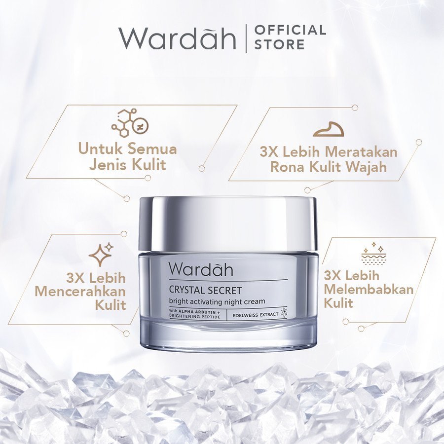 wardah crystal secret bright activating night cream wardah crystal secret bright activating night cream