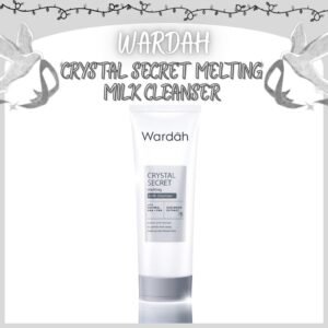wardah crystal secret melting milk cleanser with natural aha+pha 100ml