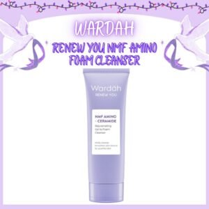 wardah renew you nmf amino ceramide rejuvenating gel to foam cleanser 100ml/pembersih wajah