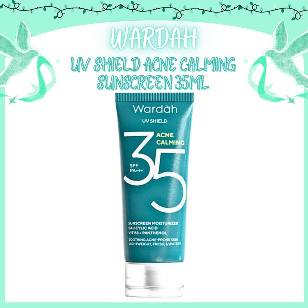 wardah uv shield acne calming sunscreen moisturizer spf 35 pa+++ 35ml wardah uv shield acne calming sunscreen moisturizer spf 35 pa+++ 35ml
