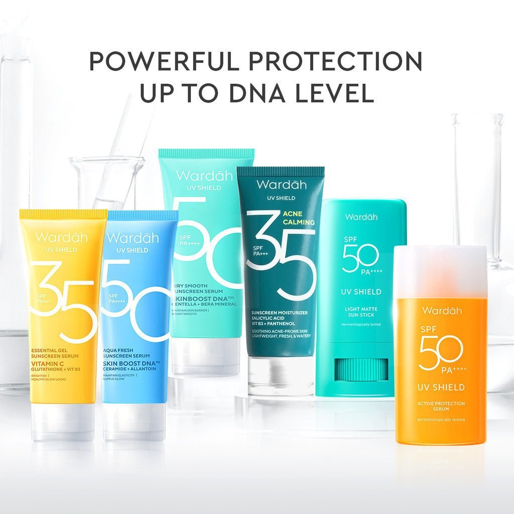 wardah uv shield acne calming sunscreen moisturizer spf 35 pa+++ 35ml wardah uv shield acne calming sunscreen moisturizer spf 35 pa+++ 35ml