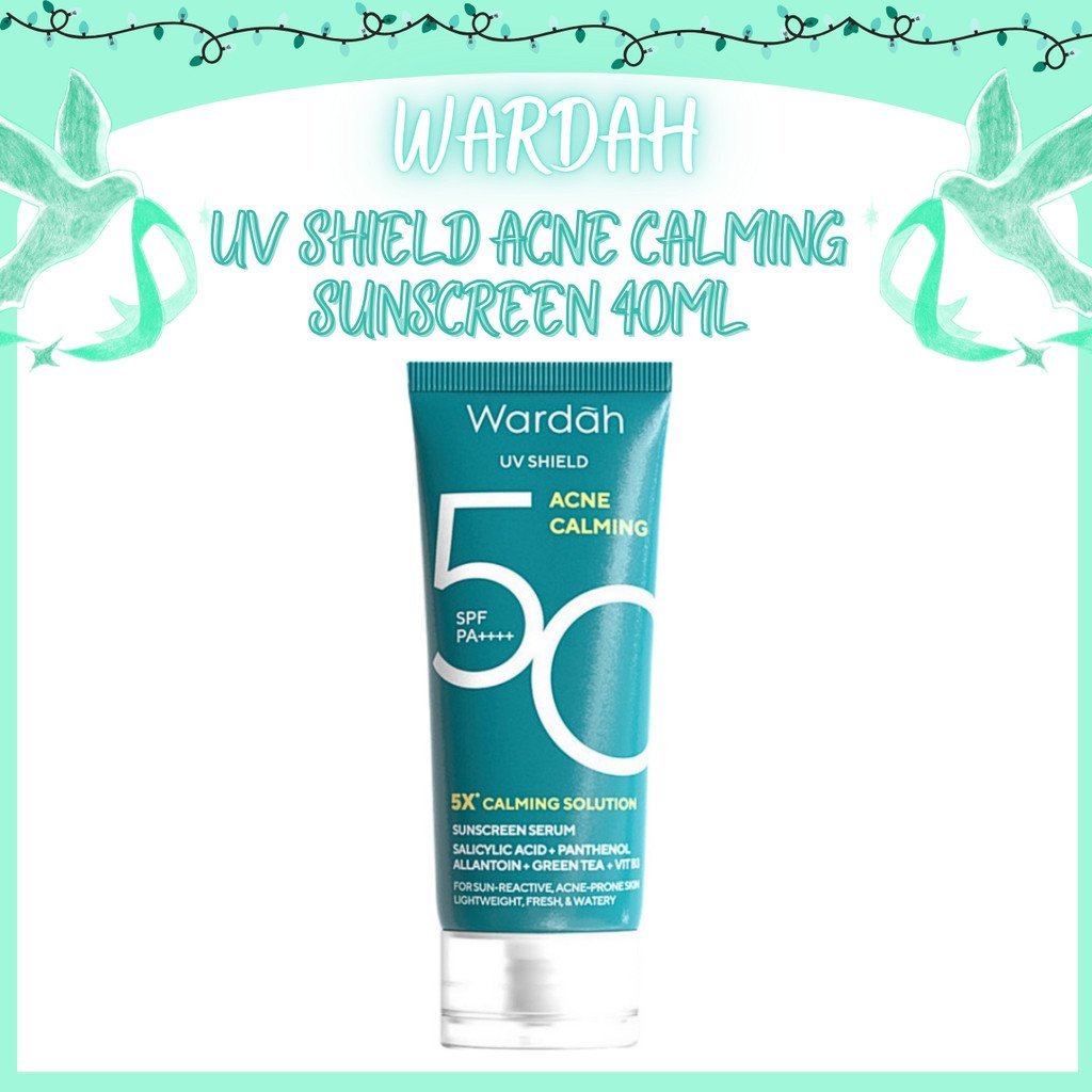 wardah uv shield acne calming sunscreen serum spf 50 pa++++ 40ml wardah uv shield acne calming sunscreen serum spf 50 pa++++ 40ml