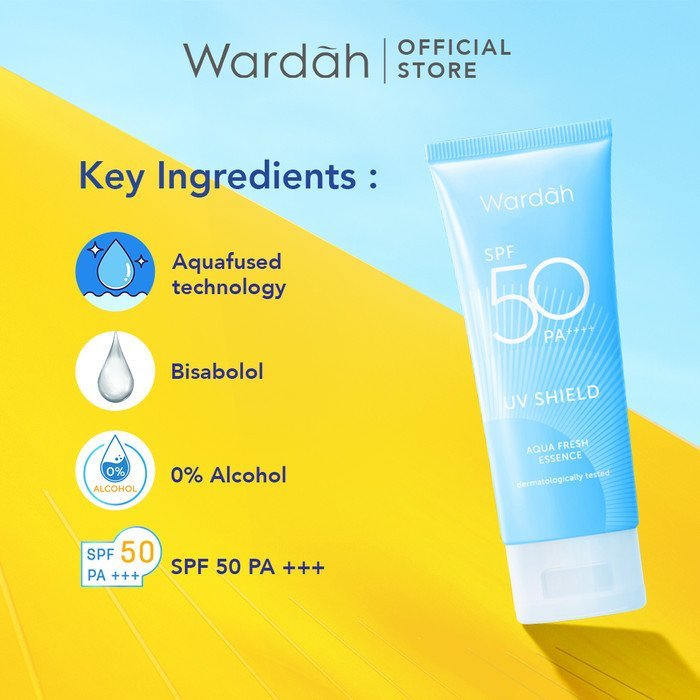 wardah uv shield aqua fresh essence spf 50 pa+++ wardah uv shield aqua fresh essence spf 50 pa+++