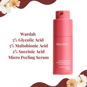 wardah 5% glycolic acid micro peeling serum 20ml / serum wajah