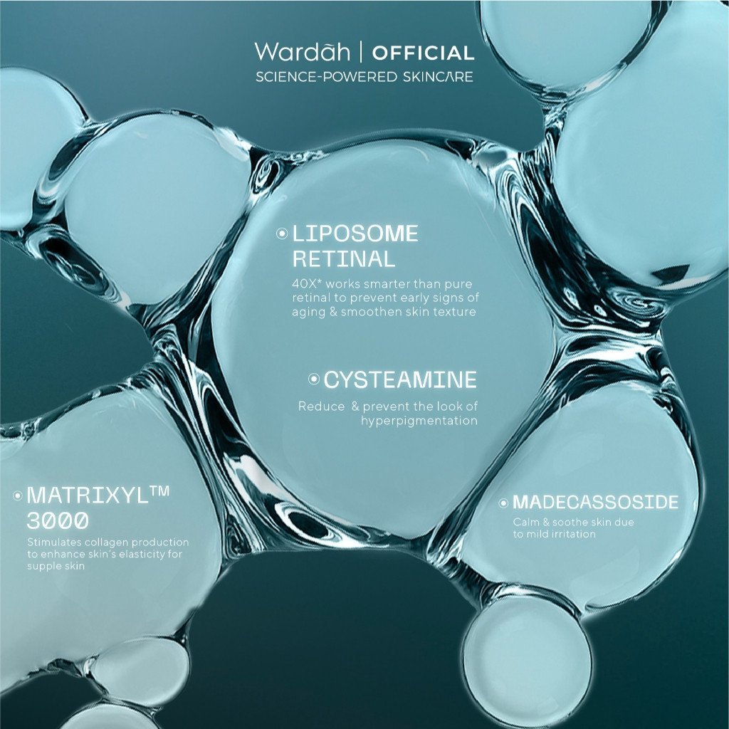 wardah retinal liposome cysteamine radiant resurfacing serum 30ml/serum wajah wardah retinal liposome cysteamine radiant resurfacing serum 30ml/serum wajah