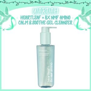 wardah heartleaf + 8x nmf amino calm & soothe gel cleanser 120ml/pembersih wajah