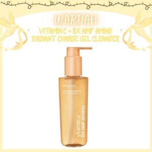 wardah vitamin c + 8x nmf amino radiant charge gel cleanser 120ml/pembersih wajah