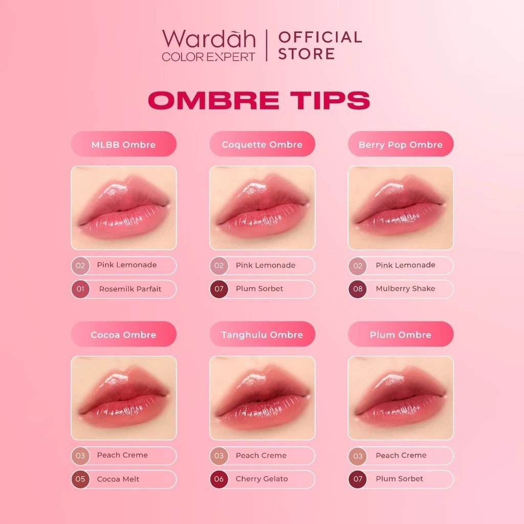 wardah moist dew tint 3g / lip tint wardah moist dew tint 3g / lip tint