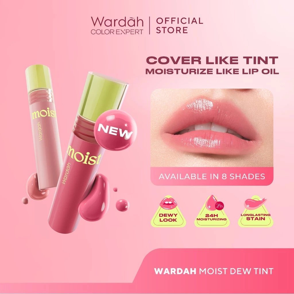 wardah moist dew tint 3g / lip tint wardah moist dew tint 3g / lip tint