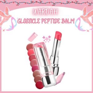 wardah glossicle peptide balm 3.2g/lipstick