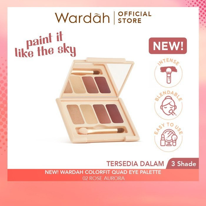 wardah colorfit quad eye palette eyeshadow 4in1 wardah colorfit quad eye palette eyeshadow 4in1