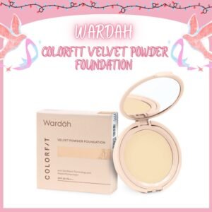 wardah colorfit velvet powder foundation